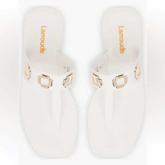 NEW Larroude Milan Jelly Thong Sandal - Picture 3 of 7